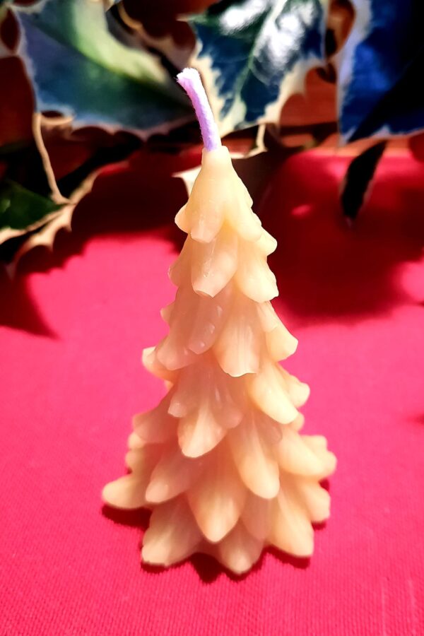 Small Christmas Tree Beeswax Candle